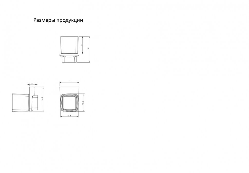 Настенный стакан одинарный Grocenberg AC0053BL