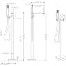Смеситель напольный Groсenberg GB800 Золото